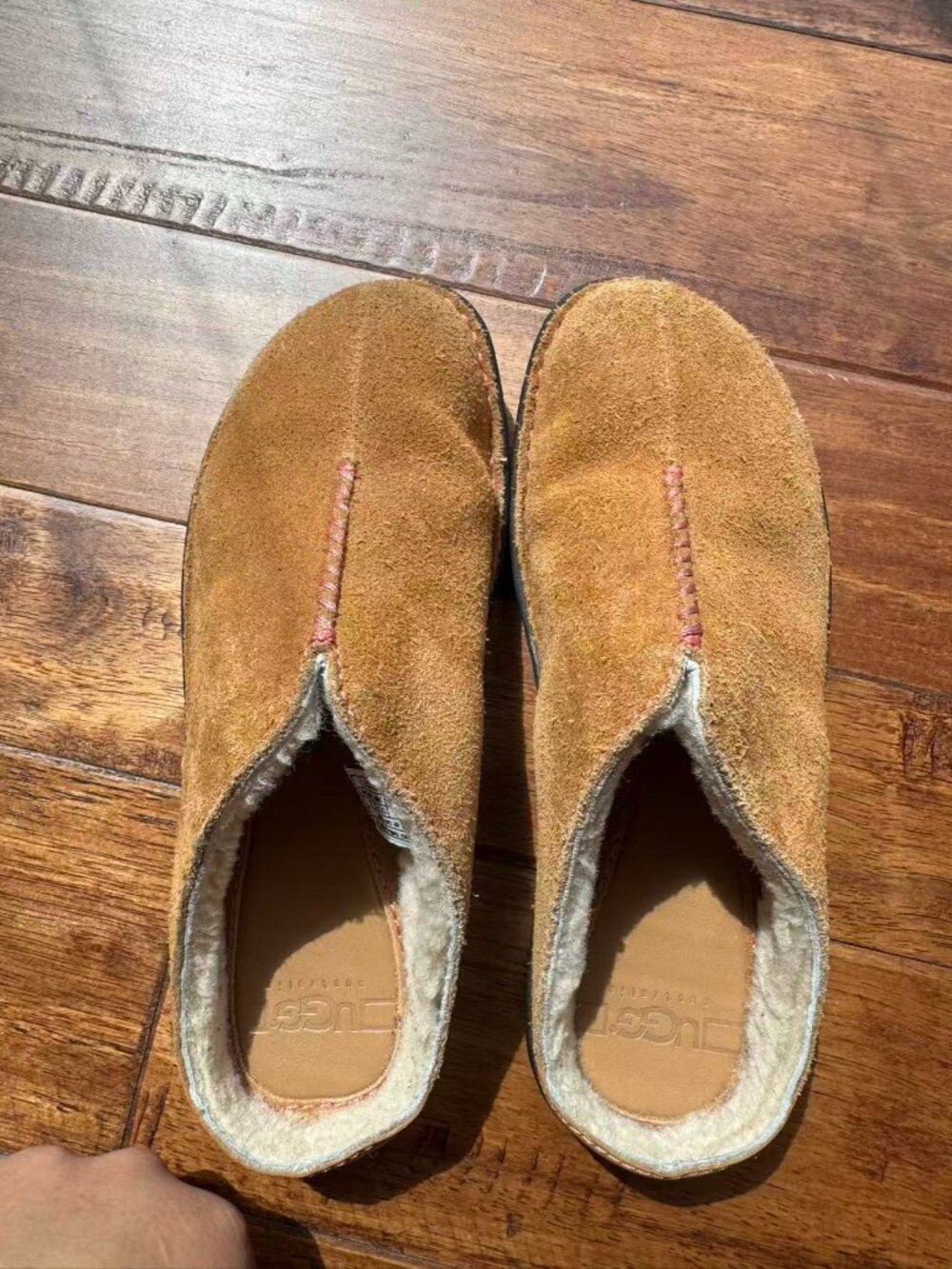 100% Authentic UGG Brown Sheep Skin Mules, Sz 7
